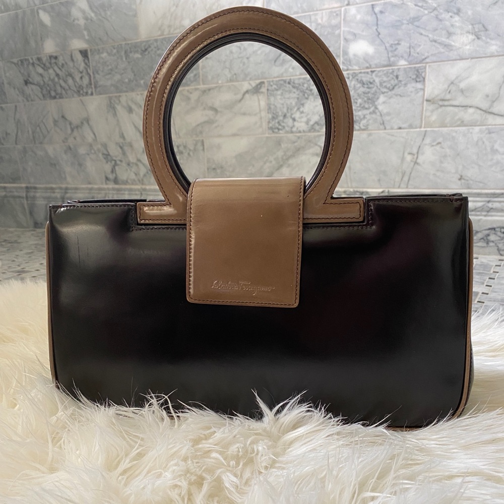 FERRAGAMO Vintage Logo Handle Purse - Picture 4 of 17